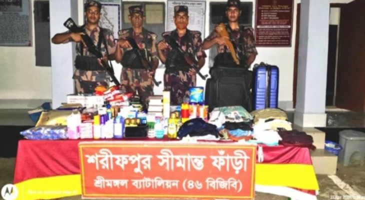 কুলাউড়ায় ঘোষণাবহির্ভূত পণ্য জব্দ, শুল্ক ফাঁকির চেষ্টা